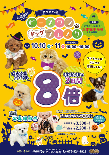 【10/10（土）～10/11（日）】ピースワン ドッグフェスタ